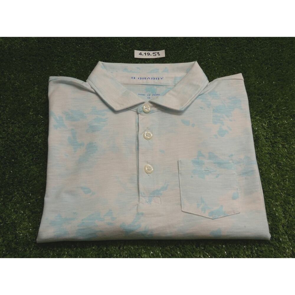 B Draddy Youth Junior Tripping Gillie Golf Shirt NGLA Logo White (10) Medium